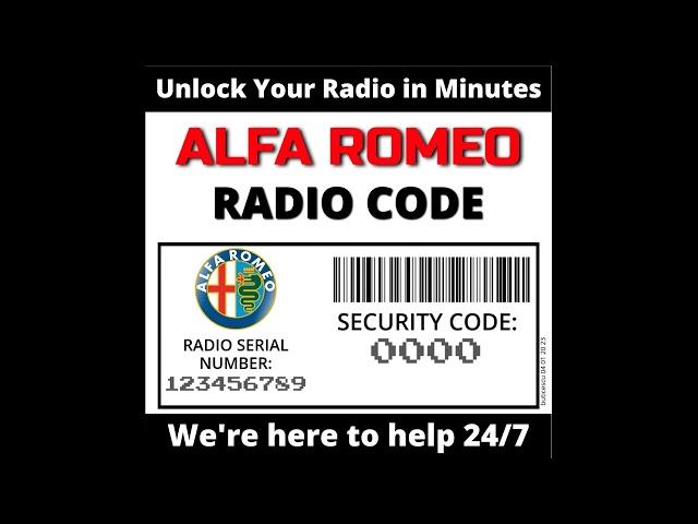 Unlocking Car Radio Code ALFA ROMEO 147 / ALFA 937 Japan CD BLAUPUNKT Audio System PIN Decoding