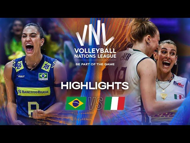 Brazil  vs. Italy  - Highlights | Week 1 | Women's VNL 2025