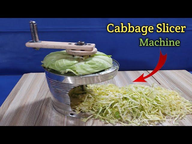 How to Make a Tin Can Cabbage Slicer !! DIY Cabbage Shredder Machine !!TM Makers