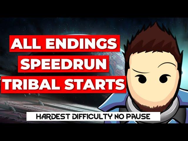 RimWorld All Endings Speedrun | 500% No Pause | Tribal Day