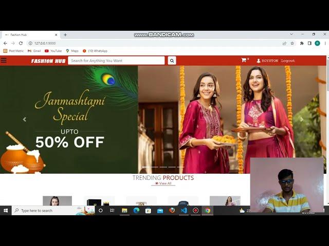 Fashion Hub E-commerce website using Python Django Framework.