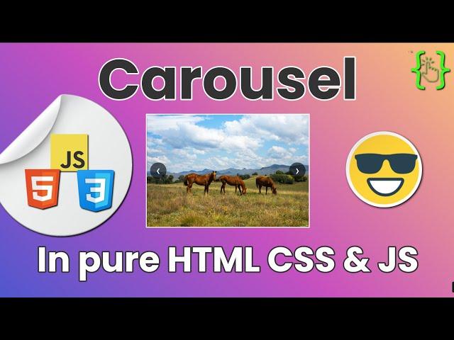 Responsive Carousel HTML CSS Javascript | Slider Carousel Javascript