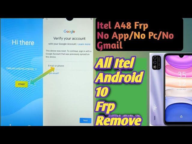 Itel A48 Android 10 Frp Bypass WithOut PC/No App/No Pc/No Gmail/All Itel Android 10 Frp Bypass