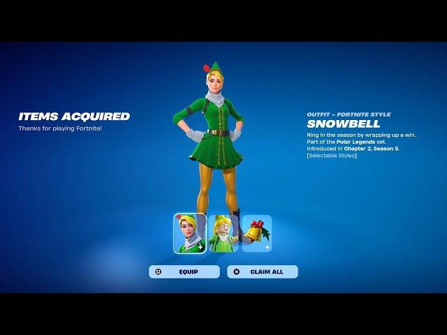 How To Get Snowbell Elf Skin NOW FREE In Fortnite! (Unlock LEGO Snowbell Elf Style)