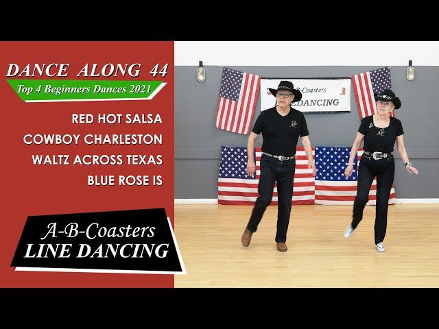 OurTop4 BeginnerDances -2021 (44) -RED HOT SALSA, COWBOY CHARLESTON, WALTZ ACROSS TEXAS,BLUE ROSE IS