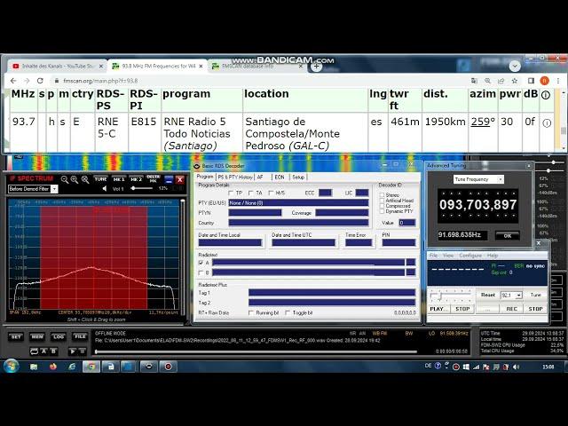 FM DX Es- 110822 1300UTC- 93.7 RNE Radio 5 Todo Noticias(E) Santiago d C/MPedroso(GAL-C) 30kW 1950km