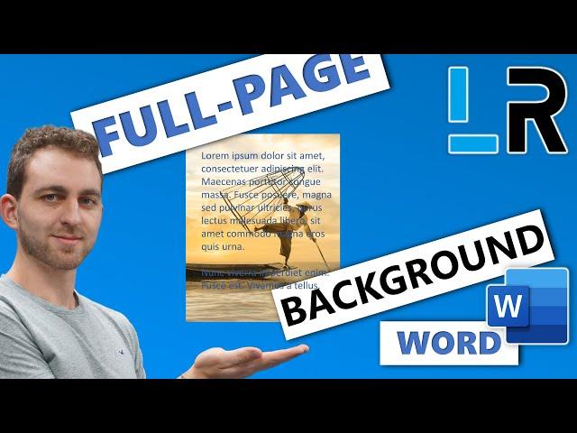 MS Word: Full page background image  1 MINUTE