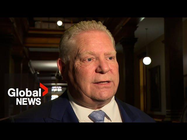 Doug Ford: Ontario will hit US with 25% tax on electricity until Trump "drops tariffs completely"