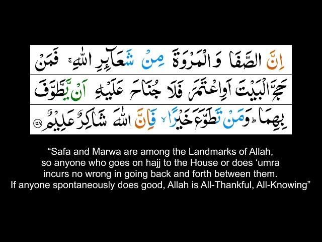 Surah Al-Baqara (Verse 158) [Safa/Marwa verse] Mishary Al Afasy [Tajweed Quran]