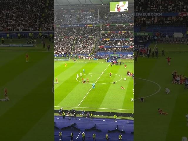 Emotions of the players of the Spanish national team after the final whistle in the Euro 2024 final