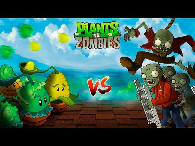 ОНИ ПОХИЩАЮТ РАСТЕНИЯ! БИТВА на КРЫШЕ в Игре РАСТЕНИЯ против ЗОМБИ Plants vs Zombies от Cool GAMES