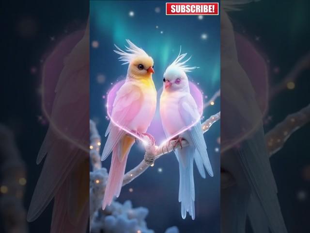 Magical Birds with Crystal Feathers: AI Creation.#shortvideo #shorts