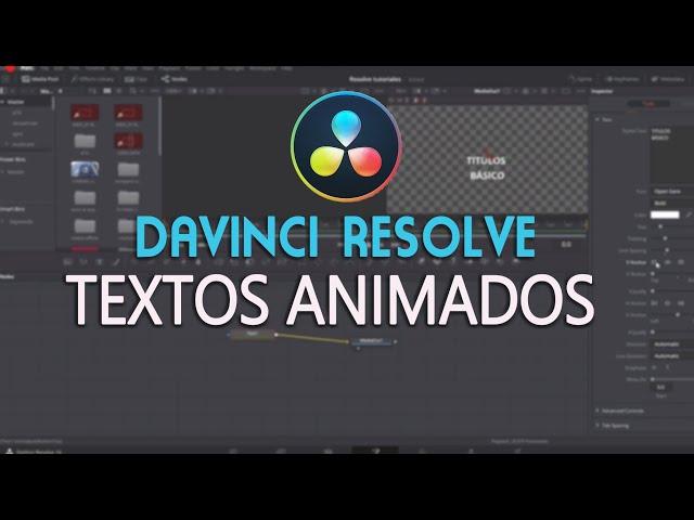 ‍ TITULOS en DAVINCI Resolve   tutorial NODO TEXTO 