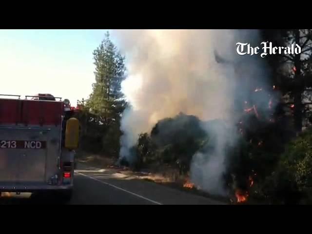 Roadside #fire on Highway 1 north of Moss Landing @montereyherald