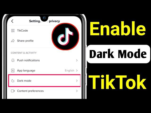 How To Get Dark Mode On TikTok Android || New Update 2023 || How To Turn on Dark Mode in TikTok