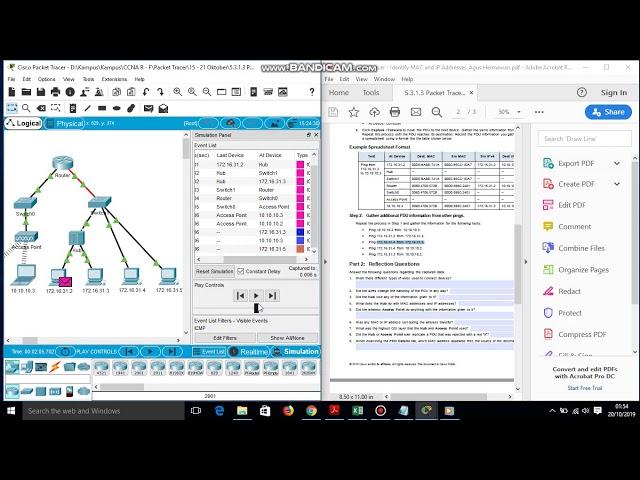 5 3 1 3 Packet Tracer   Identify MAC and IP Addresses Agus Hermawan