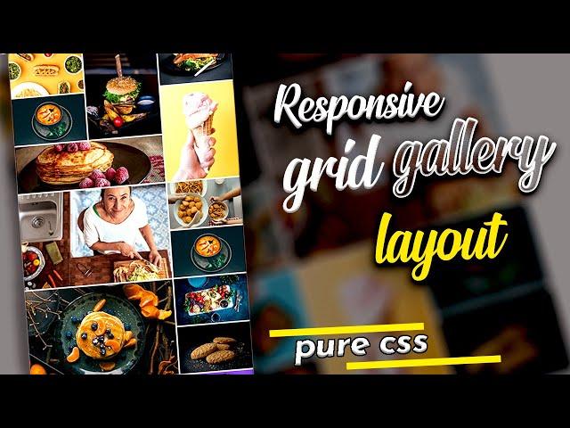 Create a responsive grid layout using html css || css grid image gallery