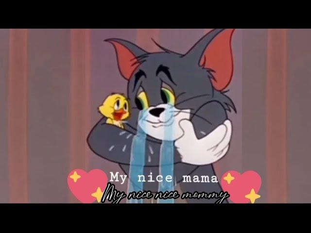 Tom hugging and crying with Quacker [Tom and Jerry Ep:97 "That's my Mommy"(1955) ]