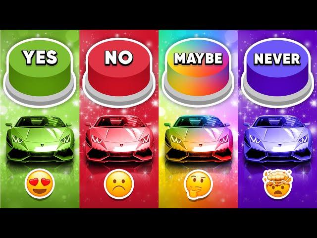 Choose One Button - YES or NO or MAYBE or NEVER Challenge  Quiz Shiba