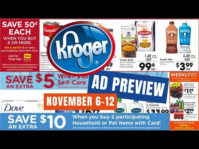 *NEW MEGA SALE* Kroger Ad Preview for 11/6-11/12 | Thanksgiving Mega, Buy 3/Save $5 Sale, & MORE