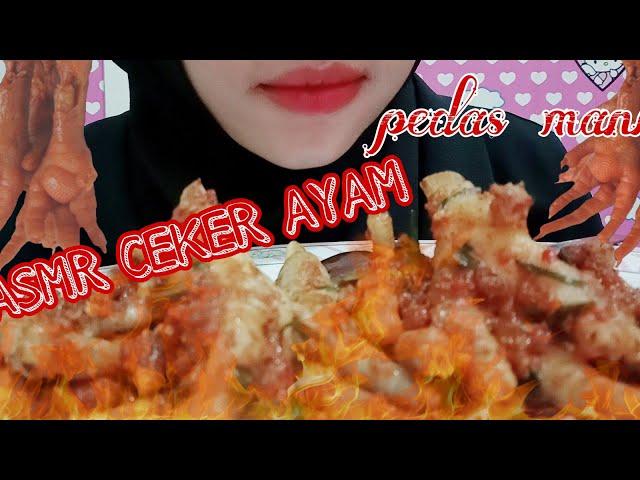 ASMR CEKER AYAM PEDAS MANIS