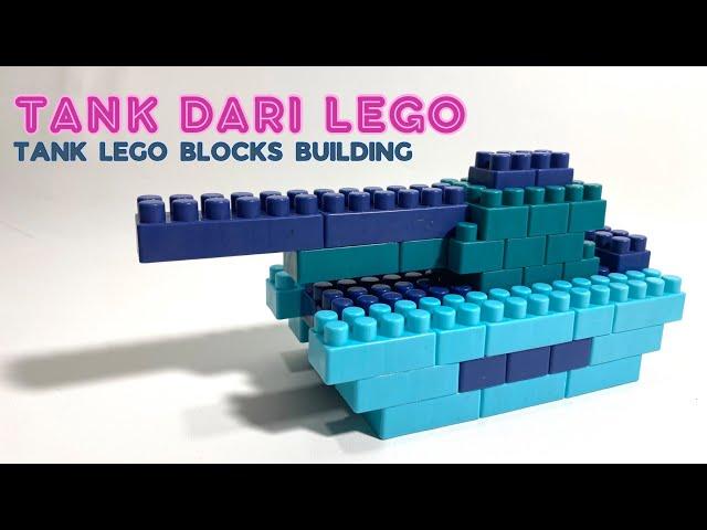 Membuat Tank Militer dari Balok Susun Lego || DIY Military Tank Lego Blocks Building, Puzzle Block