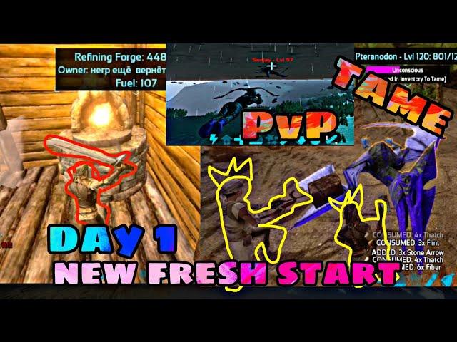 [ ARK MOBILE ] PVP NEW FRESH START NEW SERVER TAMES AND LITTLE BASE