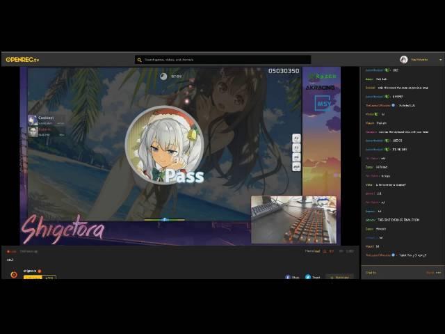 Cookiezi playing with Tablet + Mouse with chat reaction