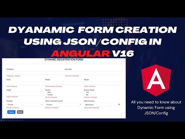 Master Angular Forms: Create Reusable Forms with JSON Constants (Config) | Dynamic Forms in Angular