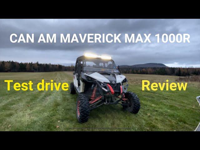 Can Am Maverick max 1000R xrs test drive review