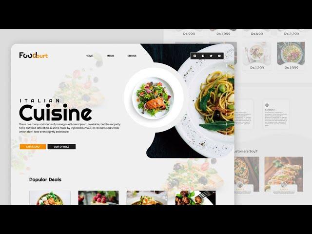 How To Design a  Modern Restaurant Website in Figma | Figma Web Design Tutorial For Beginnners