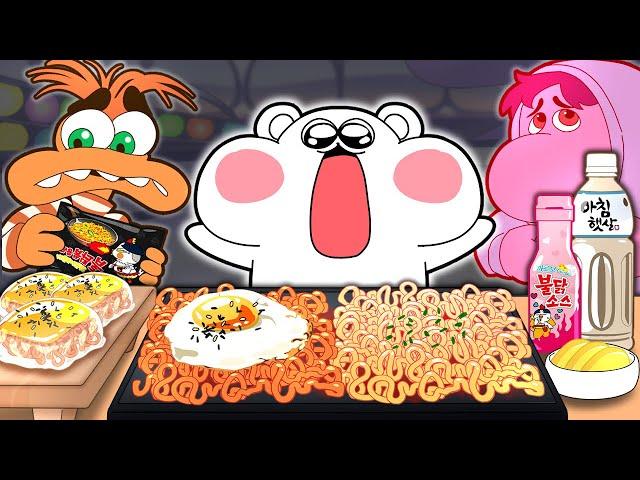 INSIDE OUT 2 Buldak Ramen Mukbang l Animation