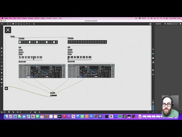 MAX MSP Tutorial - Making generative music. Simple generative techniques and using M4L instruments.