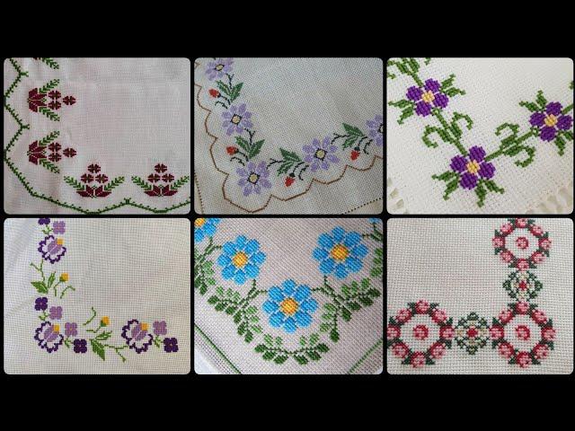 Most Beautiful & Stylish Cross Stitch Corner Pettren Designs Collections #2024 #charsutikarhai