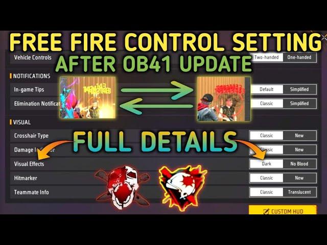 Free Fire Control Setting After OB41 Update Full Details | Free Fire Setting 2023