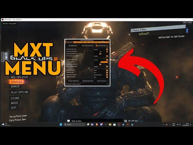 How To Correctfully Inject MXT MOD MENU In Call Of Duty Black Ops 3 (LATEST VERSION 2024)