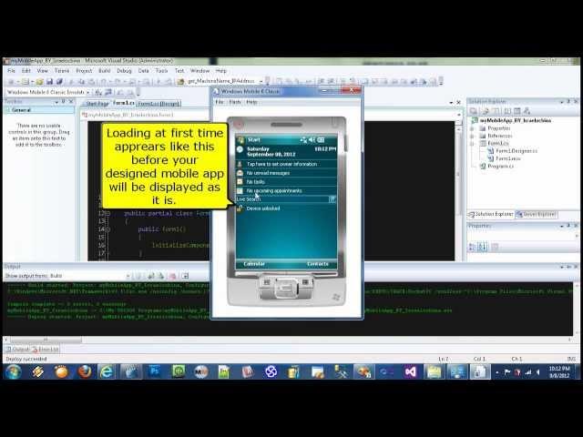 Windows Mobile Application Development Tutorial using C#.NET