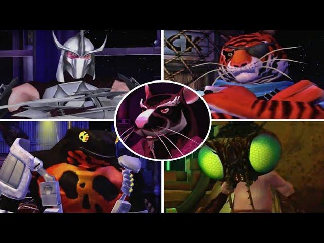 Teenage Mutant Ninja Turtles: Danger Of The Ooze - All Bosses + Cutscenes