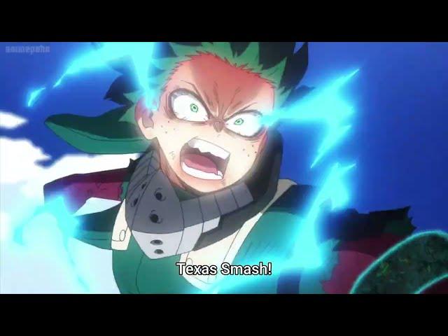 Deku vs Tomura Shigaraki Deku uses Texas Smash My Hero Academia Season 6 Episode 9 Full Scene