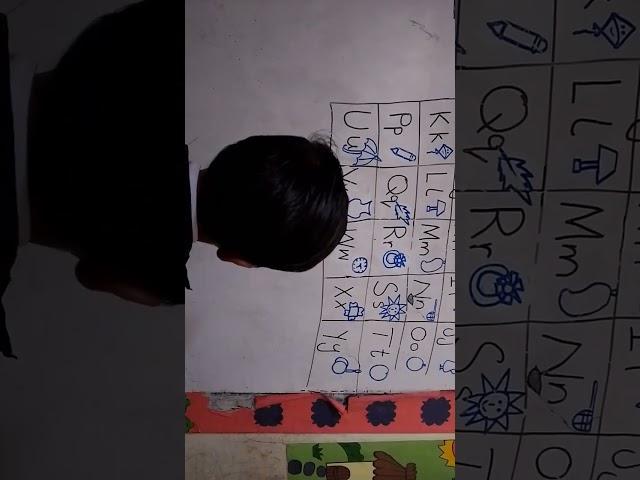 Student Named:SAHIR SABIR Showing his Known,Strength About English Alphabets And Sounds 