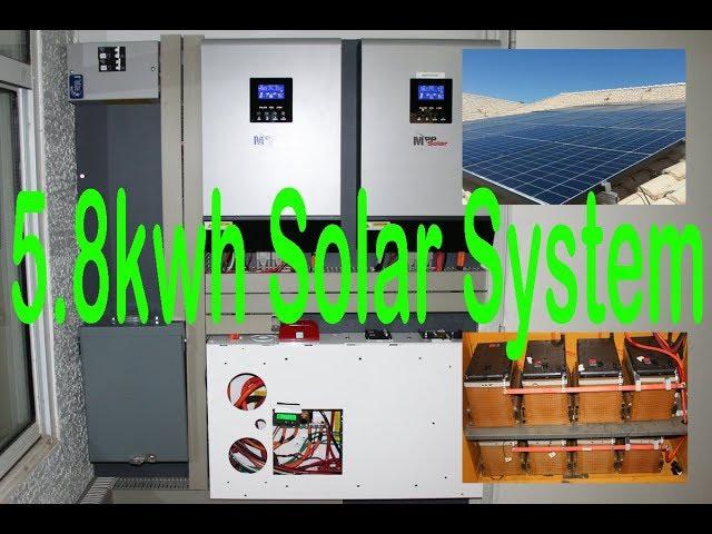 5.8kw Solar System w/ 25kwh Chevy Volt Lithium and MPP Solar Inverter Charge Controller Part 1
