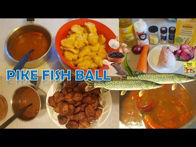 Homemade Fish Ball ''PIKE Fish Free from LAKE''