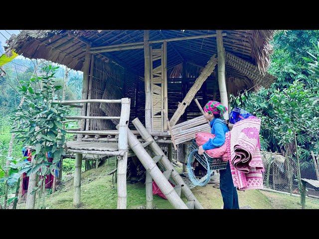 From an abandoned old house, a young woman alone creates her cozy home