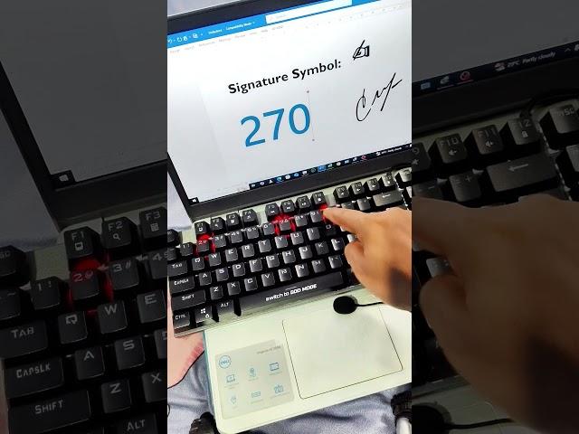 Unlock the Secret: Insert Signature Symbols in MS Word with a Simple Shortcut!#MSWordHack#Keyboard