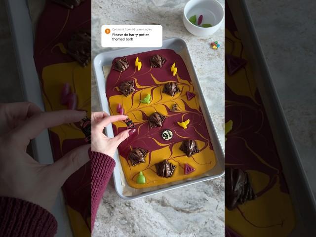 Harry Potter Chocolate Bark! ️ #baking #harrypotter
