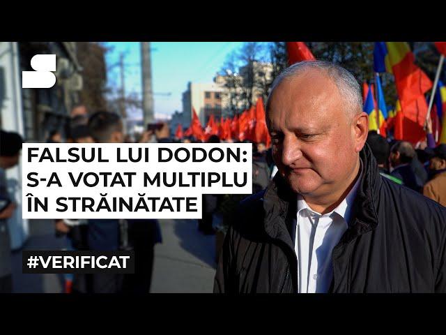 Falsul lui Igor Dodon despre votarea multiplă în străinătate