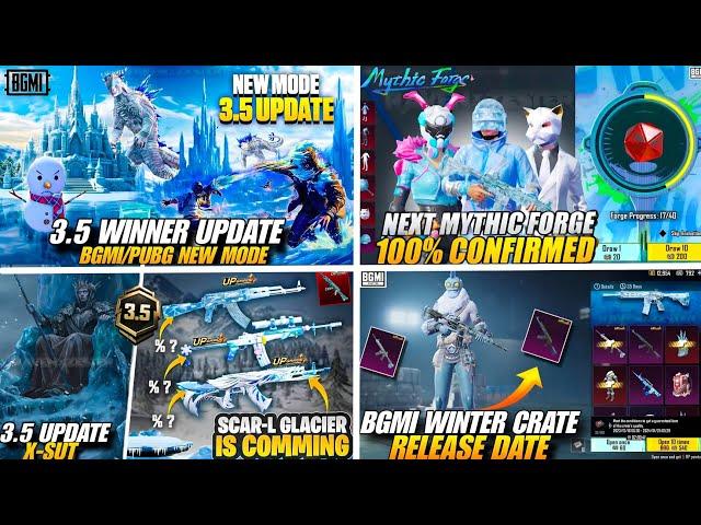 3.5 Update Winter Frozen Mod | Next Mythic Forge Bgmi | All Glacier Gun Back 3.5 Update | 3.5 Update