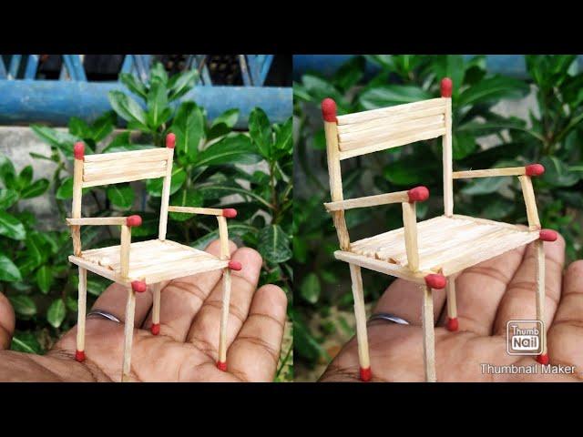 How to make matchstick chair | matchstick craft |ayan mazid craft |craft idea |quraintaine craft