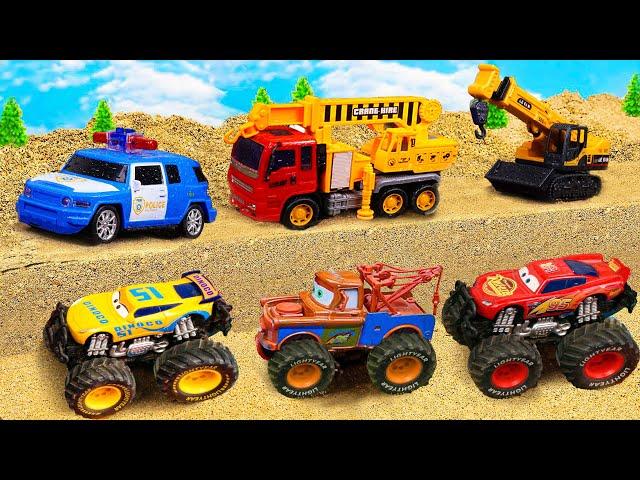 Police Car Rescue Construction Vehicles Collection Videos Funny Stories | ENJO Car Toys