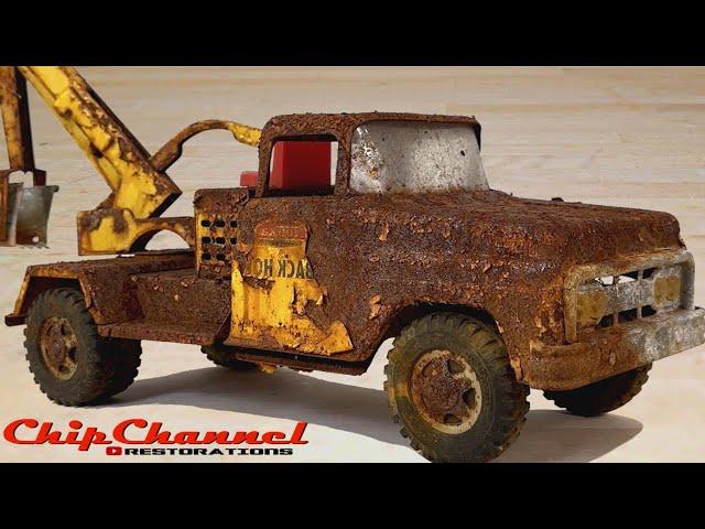 1963 Tonka Back Hoe Pickup Truck Restoration Badly Rusted Semi BackHoe Restore